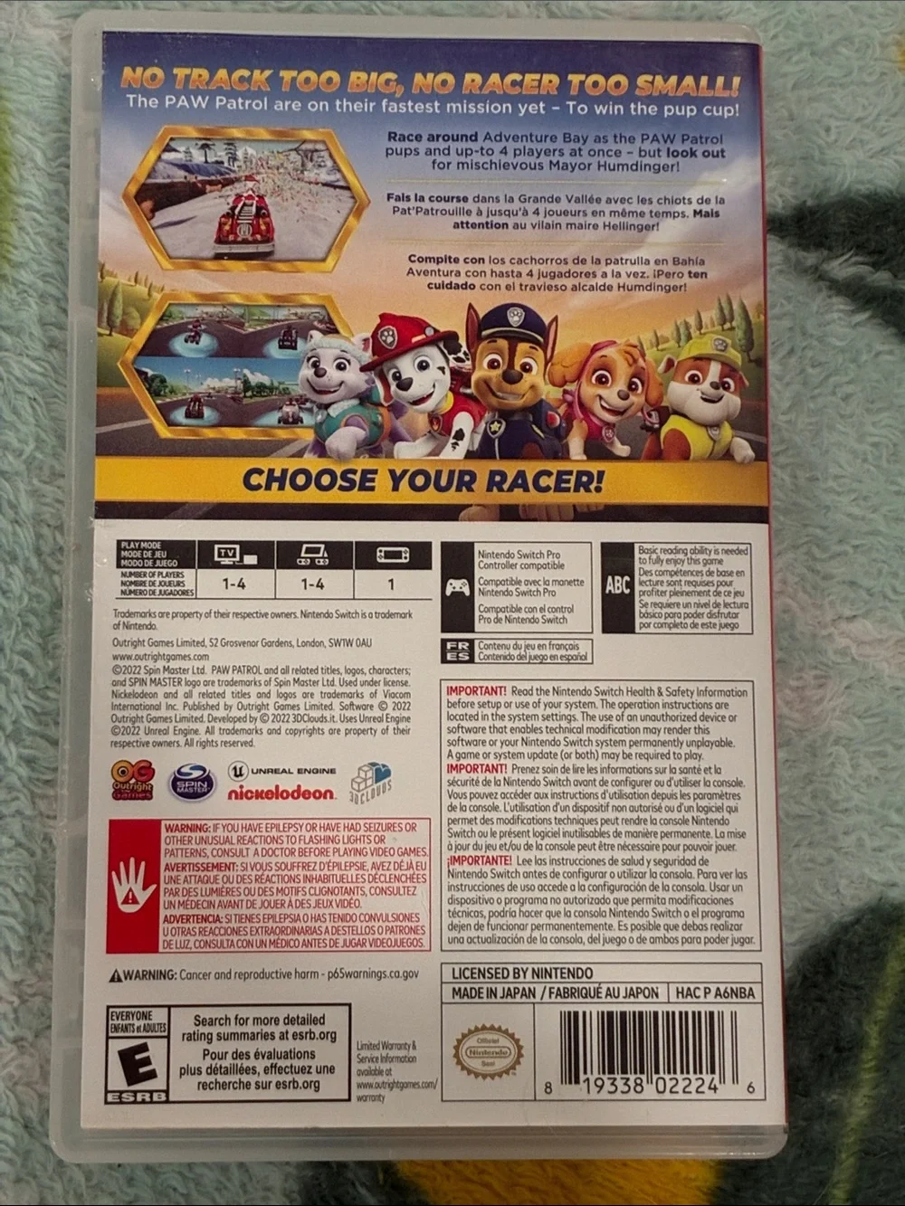 Nintendo PAW Patrol Grand Prix - Blue & Red Cover
